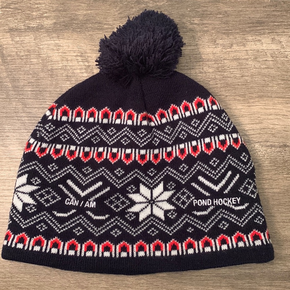Lake Placid Pond Hockey Pom Beanie